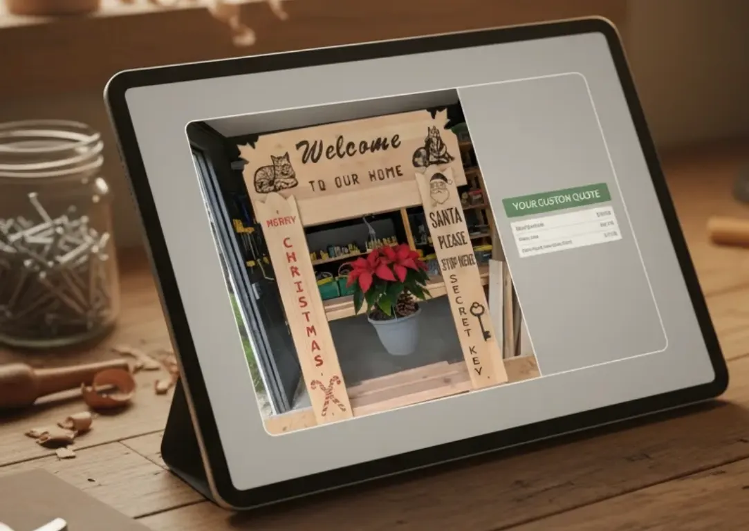 Digital mockup and quote example for a custom StandCraft Canada order.